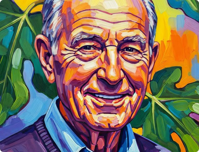 Illustrated portrait of Shepherd John, The Wise Mentor